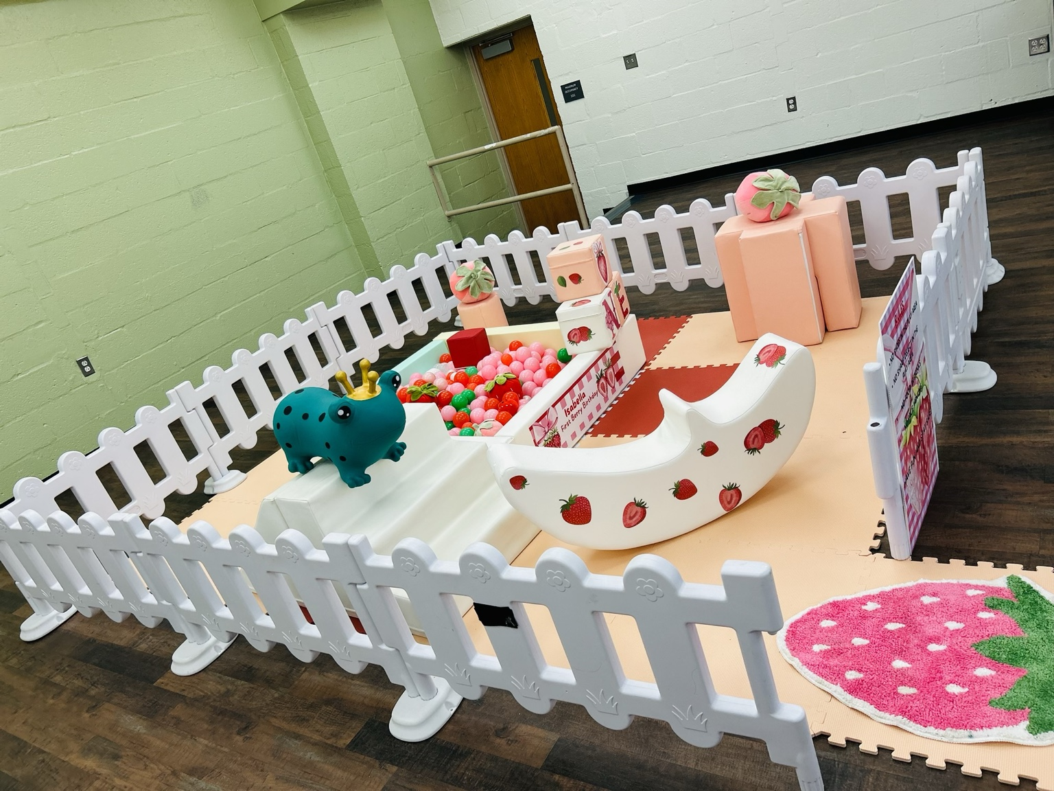 Mini Joy strawberry themed soft play area
