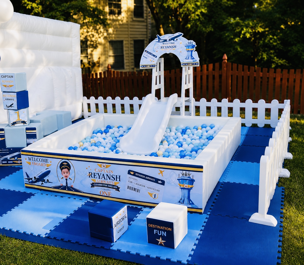 Captain Reyansh airways themed customized slide