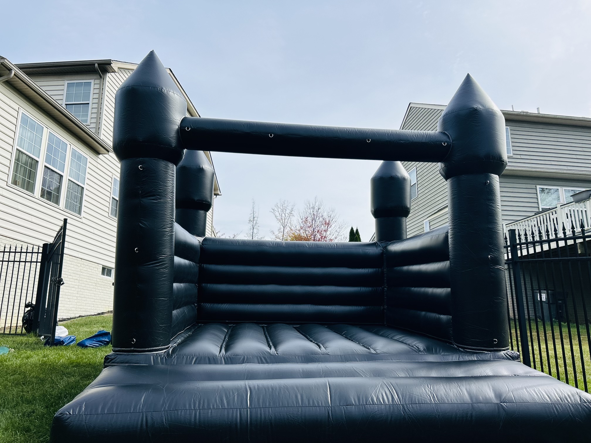 Black bounce house close up